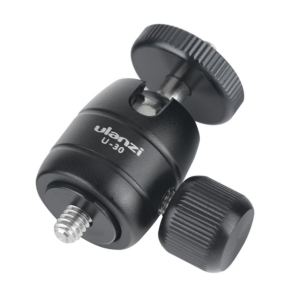 Ulanzi U-30P Metal Mini Tripod Head Ballhead with Dual 1/4 Screw