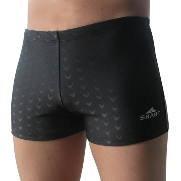 SBART Shark Skin Men's Professional Flat Angle Swim Trunks New Men Waterproof Quick Drying Shorts