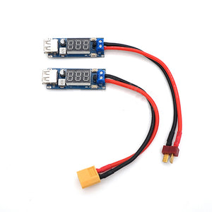 2-6S Lipo Battery T Plug XT60 Plug Charger Module Board Transfer To USB 5V 2A For Phone Charging Outdoors