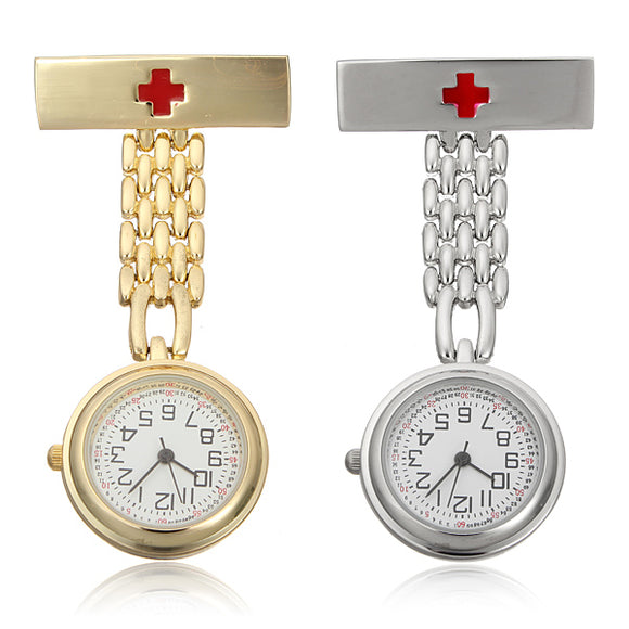 Silver Gold Charms Pendants Fob Nurse Watch Stainless Steel Quartz Watches