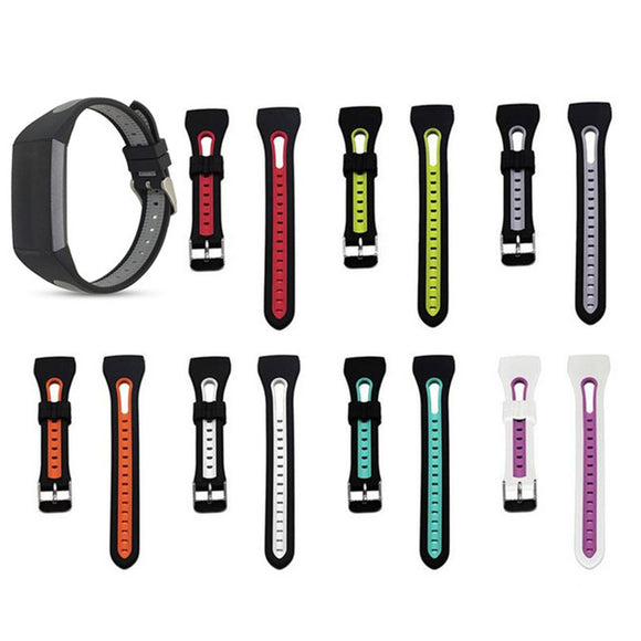 Bakeey Replacement Silicone Watch Band Strap Dual Color Compatible for Fitbit Charge 3 Smart Watch