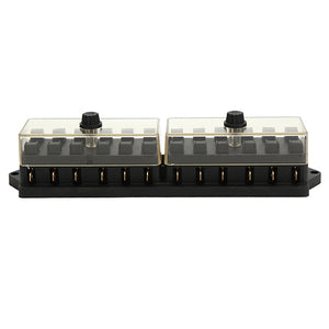 Universal Car Truck Boat 12 Way 12V Standard Blade Block Fuse Box Holder Circuit