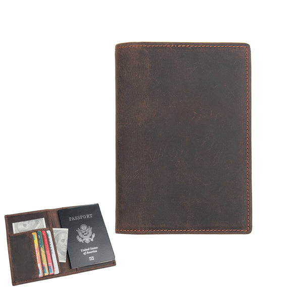 Men RFID Antimagnetic Wallet Genuine Leather Driver Lisence Bag Passport Holder Card Holder