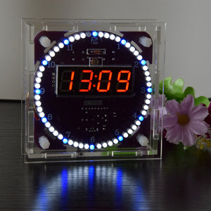 Geekcreit Fourth Generation DIY EC1838A DS3231 Light Control Rotation LED Electronic Clock Kit