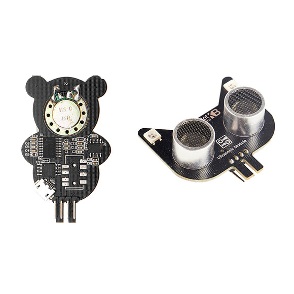 KittenBot One Set of Cat Shape Ultrasonic Sensor + Bear Pattern MP3 Module Kit