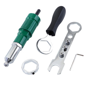 Drillpro Aluminum Alloy Electric Drill Rivet Nut Attachment Cordless Riveting Drill Adapter Riveting Tool Insert Nut Tool