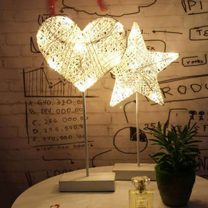 Christmas LED Rattan Table Mini Night Light Desk Lamp Wedding Bedroom Christmas Decor Gifts