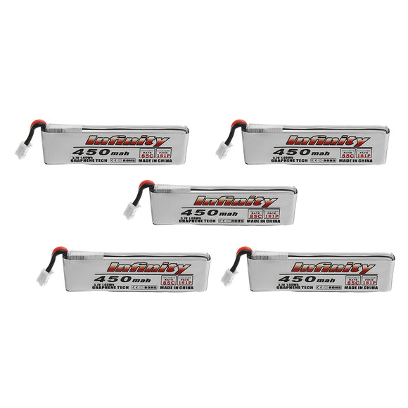 5Pcs AHTECH Infinity 3.7V 450mAh 85C 1S LiPo Battery for Quadcopter