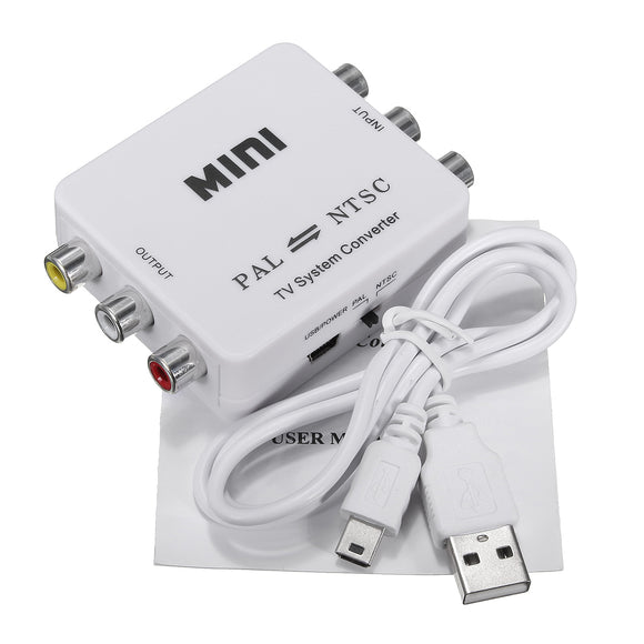 Mini PAL to NTSC TV Video System Bi-directional Converter Switch Adapter