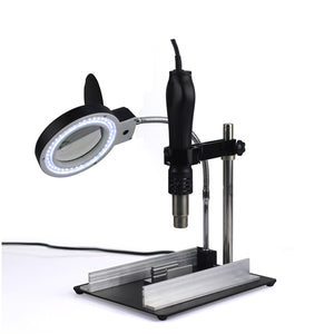 YIHUA 628TD-IV 8X 40 LED Lights Illuminated Desktop Magnifier BGA Hot Air Gun Holder Fixture