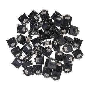 50pcs 3.5mm 5Pin Female Stereo Audio Jack Panel Mount