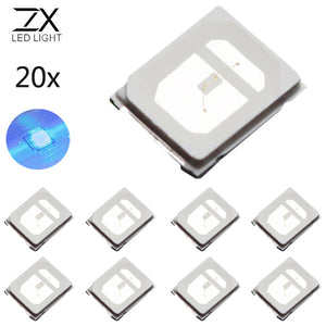 ZX 20pcs 0.2W SMD2835 Blue Light Plant Growing DIY LED Lamp Chip Garden Greenhouse Seedling Lights