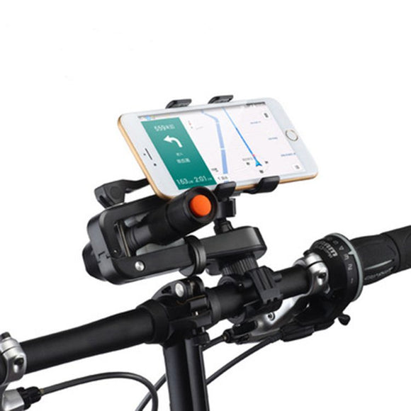 360 Rotation 2in1 Bicycle Cell Phone Holder Multifunctions Flashlight Holder Phone Clip