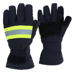 Fire Proof Protective Work Gloves Reflective Strap Fire Resistant Anti-static Safety Gloves for Firefighter