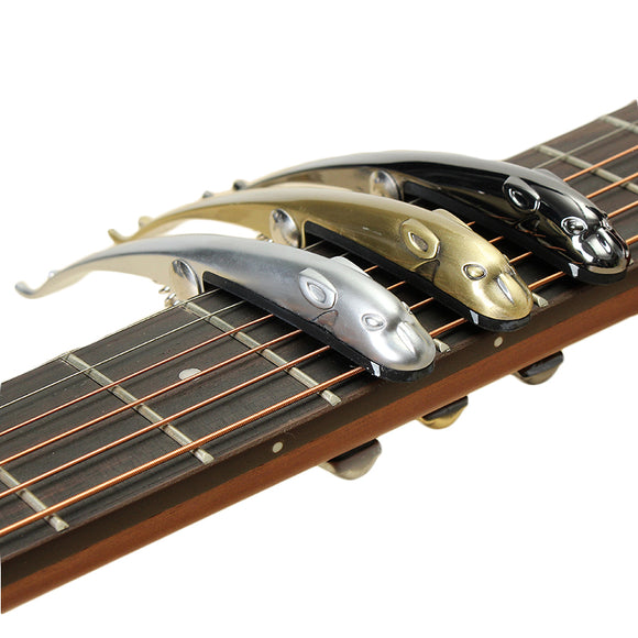 2 In 1 Zinc Alloy Guitar Capo Pin Puller with Cheetah Shape Design