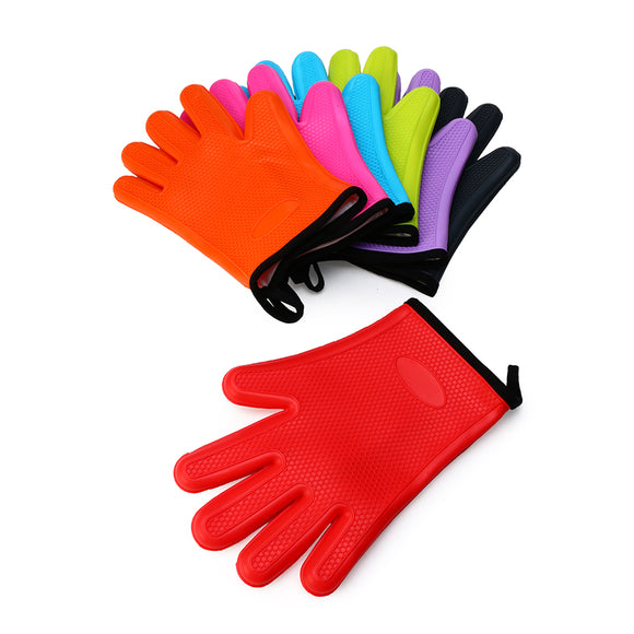 KCASA KC-PG08 1Pc Silicone Cotton Microwave Oven BBQ Oven Mitt Heat Resistant Pot Holder Gloves