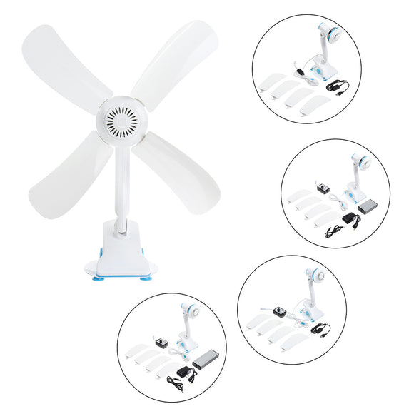 3 IN 1 Clip On Small Personal Fan Stepless Speed Portable Home Office Table Desk