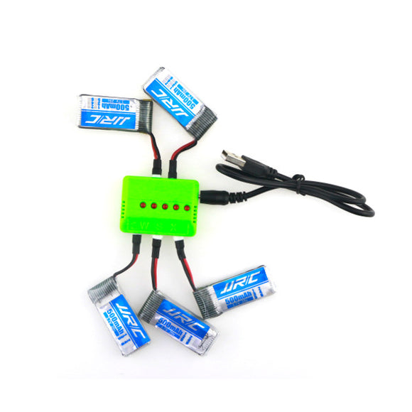 5X JJRC H43WH 3.7V 500MAH 20C Battery Charger Set RC Quadcopter Spare Parts