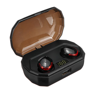 [bluetooth 5.0] True Wireless Earbuds TWS Stereo Bilateral Calls IPX7 Waterproof Earphone Headphones with 2000mAh Charing Box Power Bank