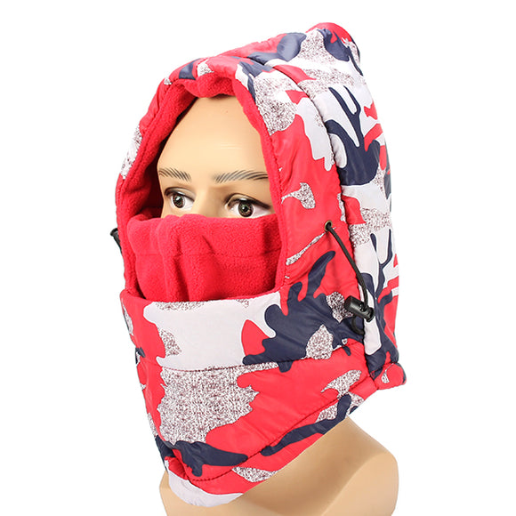 Motorcycle Thick Warm Face Mask Windproof Waterproof Hooded Fleece Caps