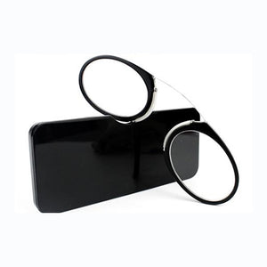 KCASA Nose Resting Portable Pocket Wallet Presbyopic Hypermetropic Reading Glasses