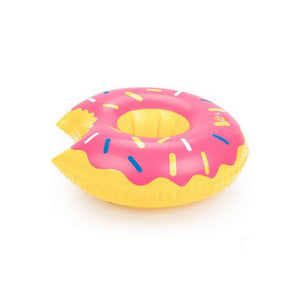 5Pcs Doughnut Floating Inflatable Drink Can Holder Swimming Pot Party Funny Toy