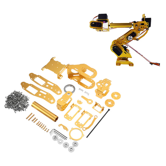 7DOF Golden Mechanical Robot Arm Claw For Arduino DIY Kit Supprot MG996 Servo