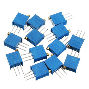 100R-1M 39pcs 13 Values 3296 Potentiometer Pack Adjustable Resistance Component Pack 3pcs Each Value