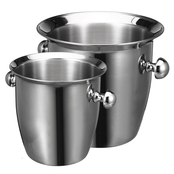 Stainless Steel Ice Bucket Cham pagne Drinks W ine Bottle Cooler Party Bar Tools