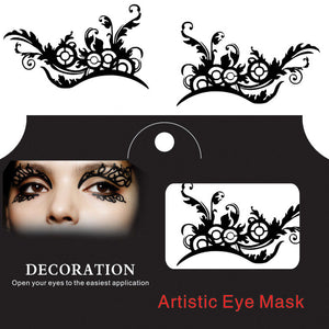 Eye Tattoo Sticker Halloween Squishy Eyes Liner Lace Fretwork Papercut Temporary Face Masquerade