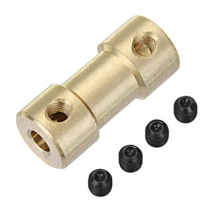 3.17mm-3.17mm Brass Coupler Spindle Motor Shaft Coupling Connector for EleksMill Engraver CNC Router