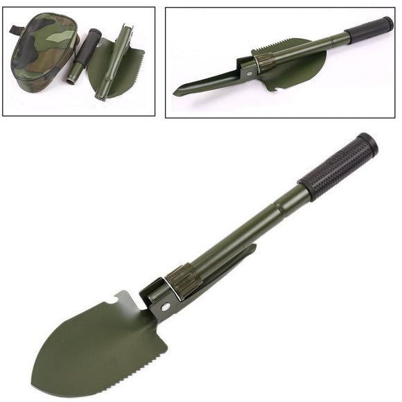 Multifunctional Folding Shovel Steel Shovel For Fishing Outdooors Activities with Compass