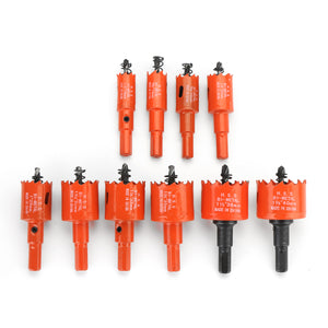 10Pcs 16-40mm HSS M42 Bi Metal Hole Saw Cutter Tooth Cutter Drill Bit for Wood PVC Plastic Drywall Metal