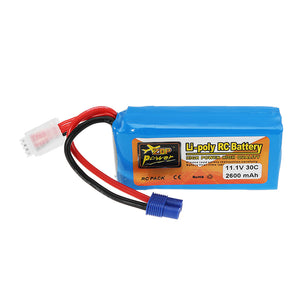 ZOP Power 11.1V 2600mah 30C 3S Lipo Battery EC3 Plug for 1/8 RC Car