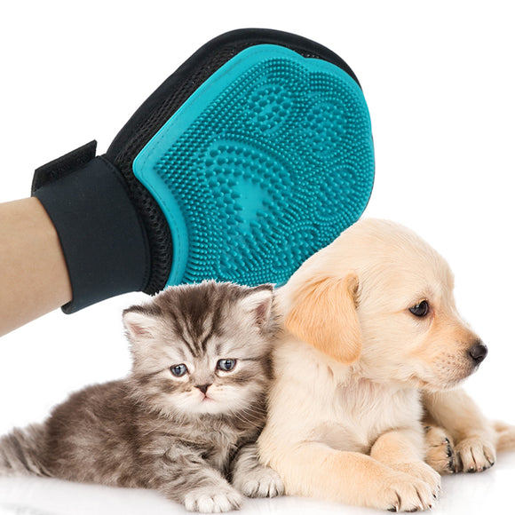 Pet Grooming Gloves Massage Mitt Hair Removers Fur Collecting Shedding Tools for Dog & Cat