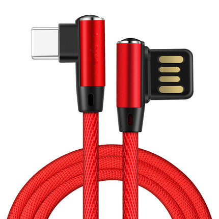 Bakeey Reversible USB Double L Bending Type C Nylon Cord Data Cable for Samsung S8 Xiaomi 6 Oneplus