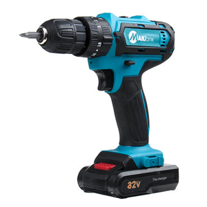 32V 2-Speed 6000mah Cordless Drill 3IN1 Electric Screwdriver Hammer Impact Hand Drill