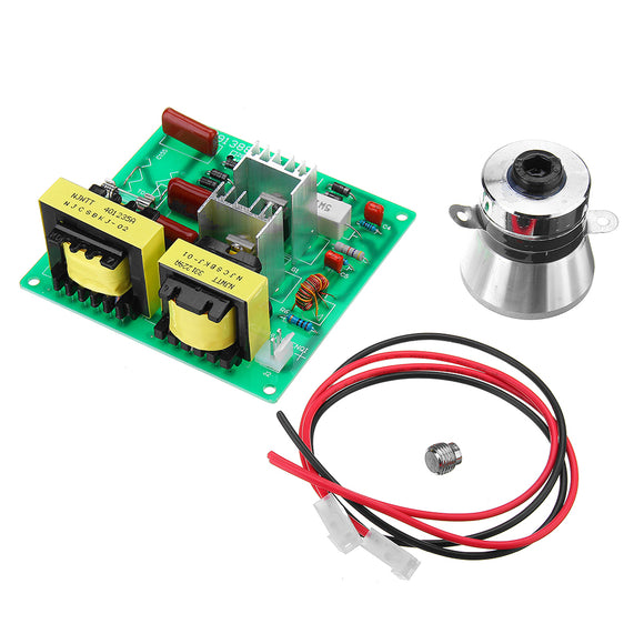 AC 220V 100W Ultrasonic Cleaner Driver Power Board With 1Pc 50W 40K Transducer Square