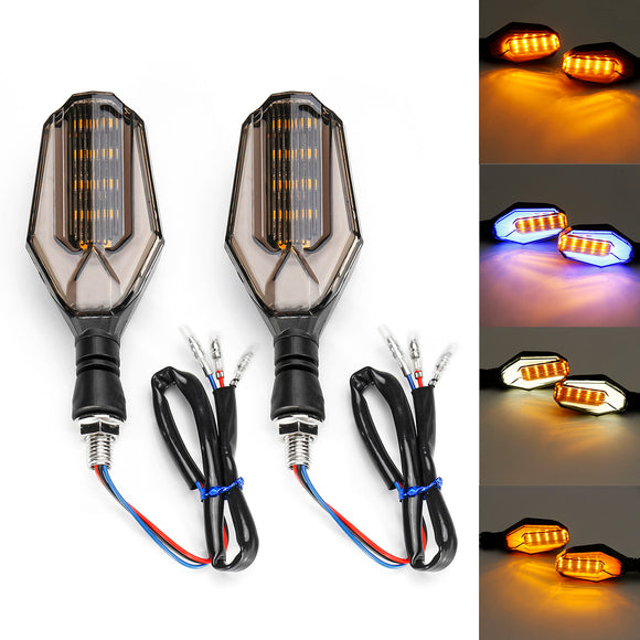 Motorcycle Turn Signal LED Lights Universal Daytime Running Warning Cafe Racer