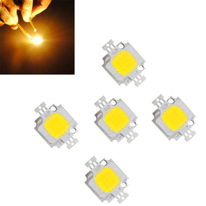 5pcs 10W 900LM Warm White High Bright LED Light Lamp Chip DC 9-12V