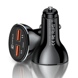 Cafele 3.4A Universal Mini Dual USB Fast Charge Car Charger for iPhone Samsung Huawei