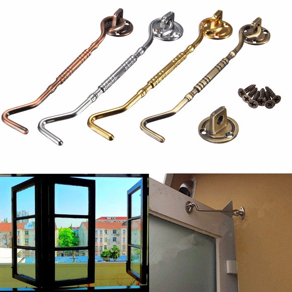 6 inch Zinc Alloy Window Cabin Hook Eye Catch Shed Gate Door Bolt Latch Windproof