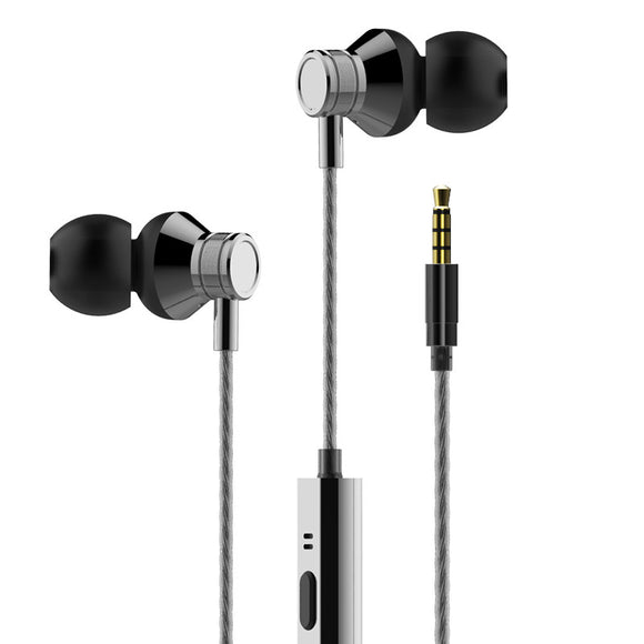 JUSTNEED M3 3.5mm In-ear Wired Control Earphone Headphone With Mic