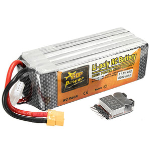 ZOP Power 11.1V 8000mAh 3S 40C Lipo Battery XT60 Plug With Battery Alarm