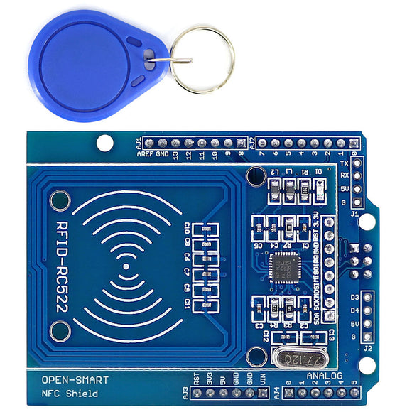 3pcs NFC Shield RFID RC522 Module RF IC Card Sensor + S50 RFID Smart Card for UNO/Mega2560 OPEN-SMART for Arduino - products that work with official for Arduino boards