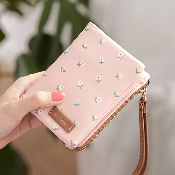 Women Faux Leather Cartoon Girlish Wallets Card Holder Purse