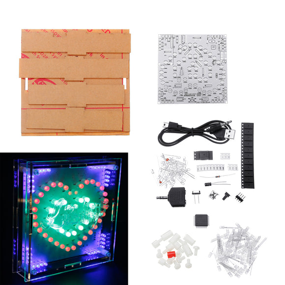 DIY Full Color Heart-shaped LED Electronic Kit PCB Circuit Board Kit With Shell