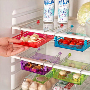 Honana Multipurpose Fridge Storage Sliding Drawer Refrigerator Organizer Space Saver Shelf