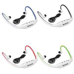 Portable Waterproof Running Sport Wireless Tf Card Headphone Mp3 Music Player With Usb Cable