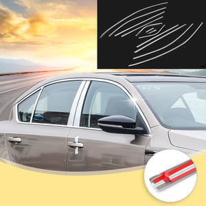 Exterior Chrome Moulding Car Styling Stainless steel Top Bottom Window Trim Strip Cover  For Skoda Octavia A7 2015-2017